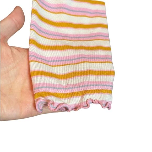 Madewell stripped ruffle long sleeve cropped shirt - Picture 6 of 14